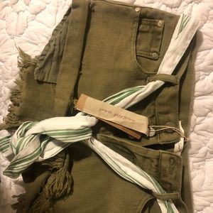 Distressed mini shorts